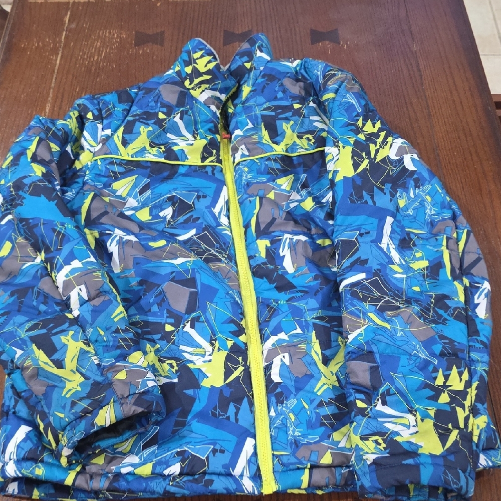 Kids Blue and Green Patterned Jacket